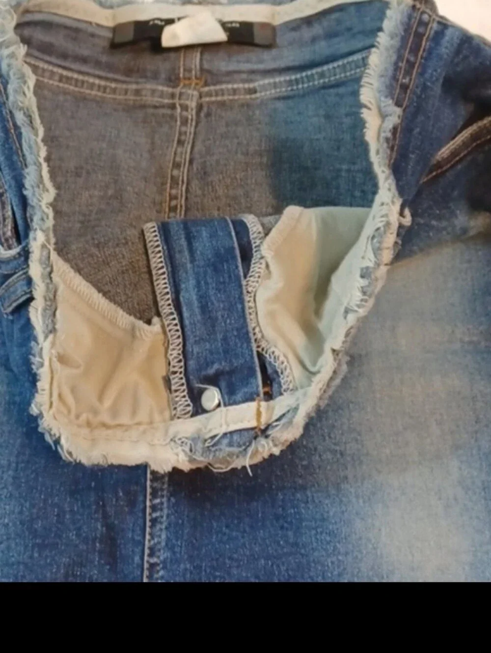 vintage jalate wear y2k distressed denim mini skirt size 7/8